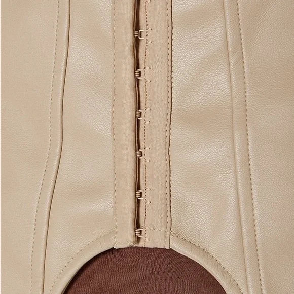 Manière de Voir Brown Polo Dress w/ Beige Suspender Corset - Picture 7 of 8